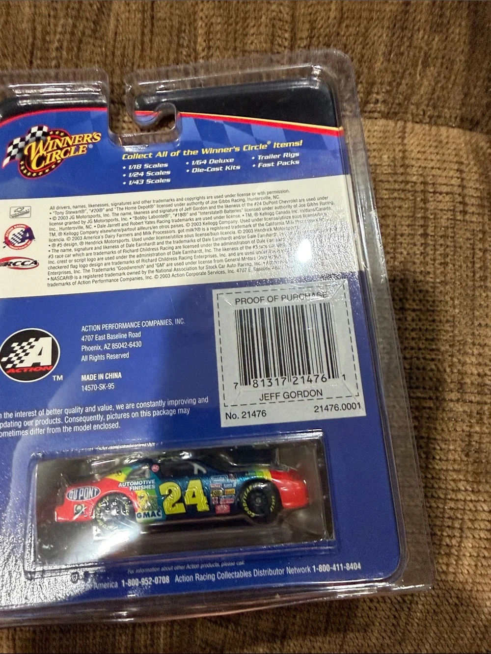 Winner’s Circle #24 Decade of Champions Toy Car 1995, 1997, & 2001